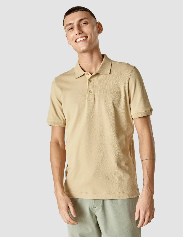 Men's Shirts with Patchwork PatternsPiquet Polo Shirt Desert