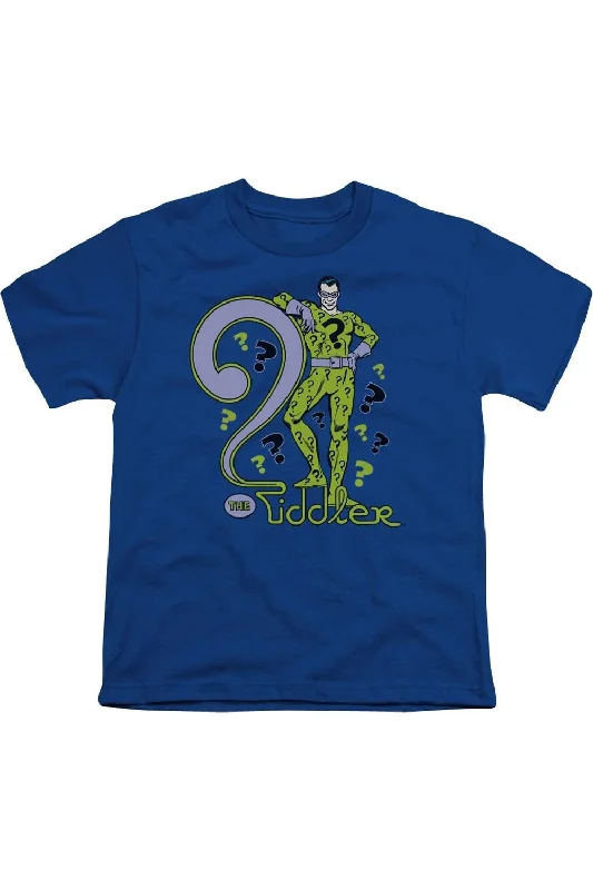 Men's Shirts with Abstract DesignsDC Comics The Riddler Short Sleeve Youth Tee / T-Shirt Men's Shirts with Abstract DesignsDC Comics The Riddler Short Sleeve Youth Tee / T-Shirt