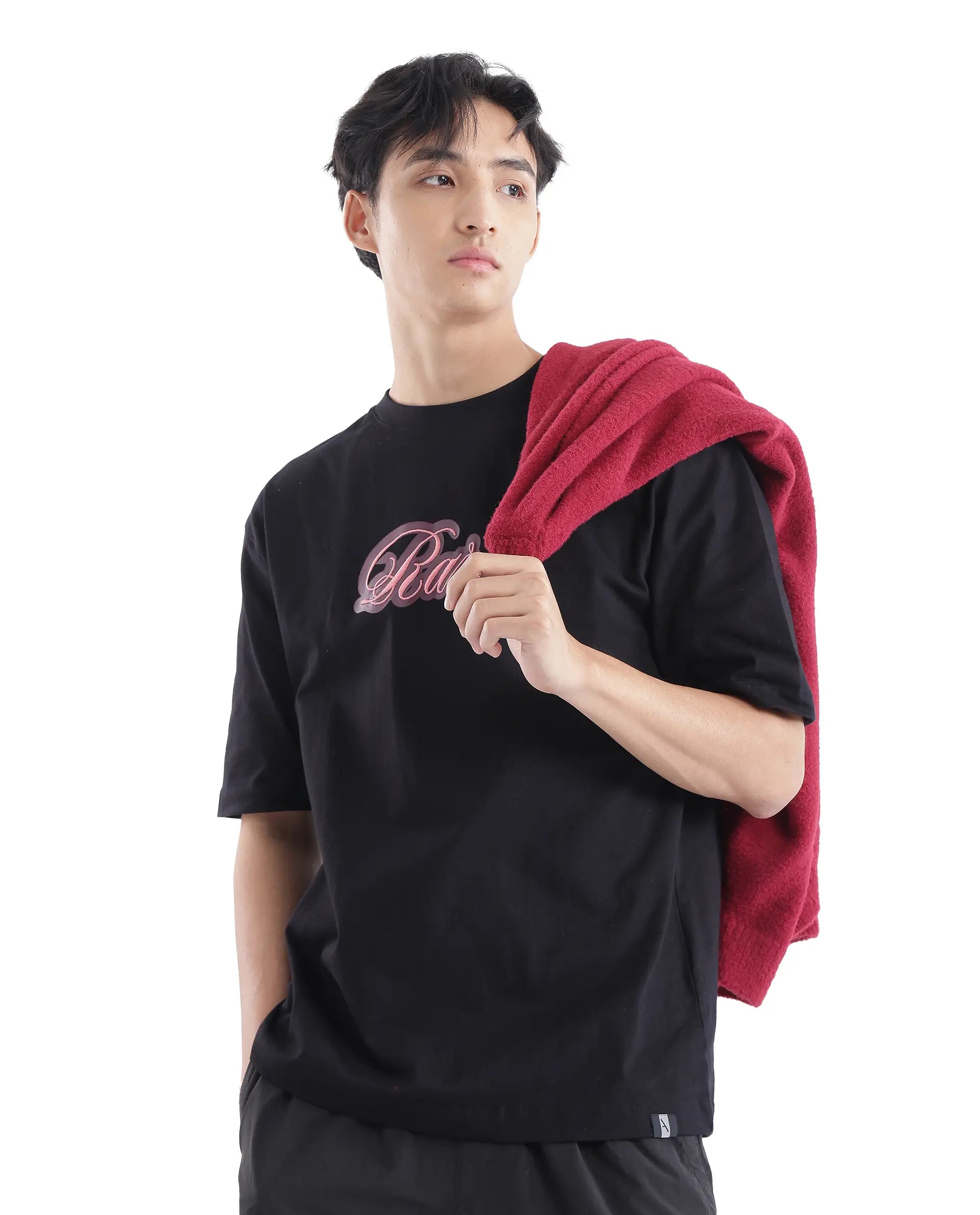 Elegant Men's Dress ShirtsRare Rabbit Men Kenzo Black Cotton Fabric Short Sleeve Crew Neck Oversized Fit Embroidered T-Shirt Elegant Men's Dress ShirtsRare Rabbit Men Kenzo Black Cotton Fabric Short Sleeve Crew Neck Oversized Fit Embroidered T-Shirt