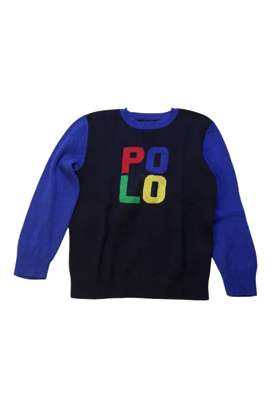 Men's Sweaters with Short SleevesPolo Ralph Lauren Logo Knit Sweater, Size 7Y