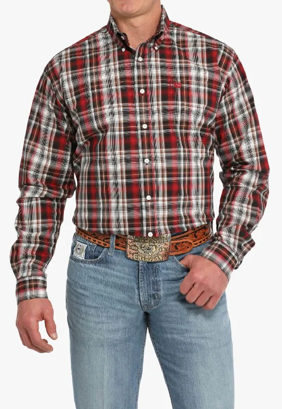 Men's Custom-Fit Shirts for a Personalized LookCinch Mens Plaid Long Sleeve Shirt