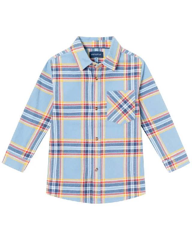 Men's Smart Casual Shirts for Business Casual SettingsAndy & Evan Brushed Twill Plaid Button-Down Shirt Men's Smart Casual Shirts for Business Casual SettingsAndy & Evan Brushed Twill Plaid Button-Down Shirt