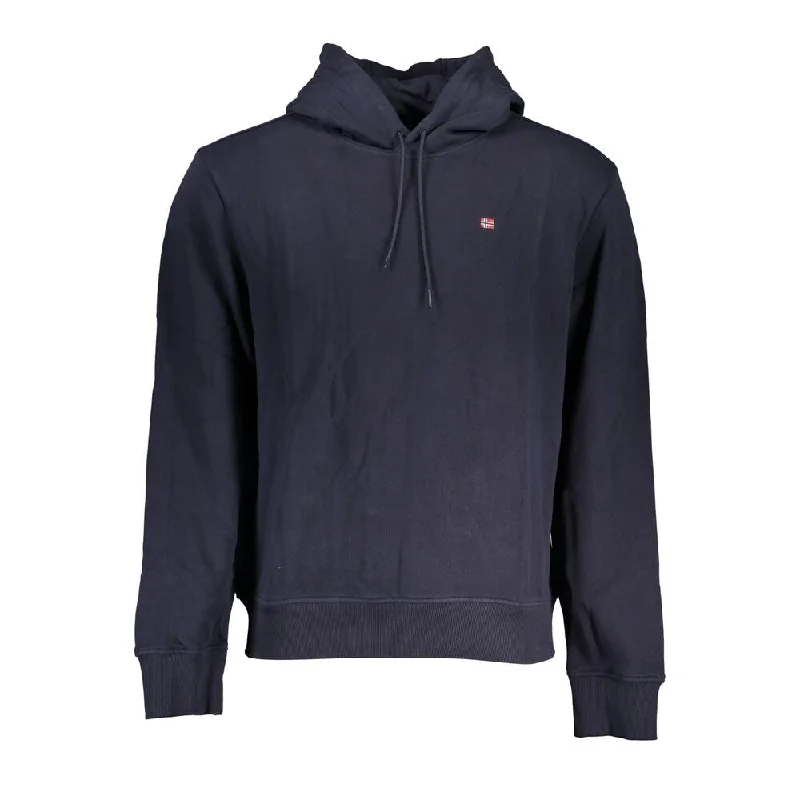 Men's Sweaters for WinterNapapijri Chic Blue Hooded Cotton Sweater for Men's Men