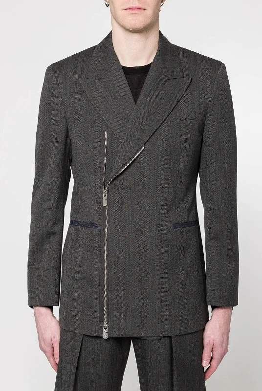 Men's Coats with Convertible CollarsBurberry Zip Up Blazer