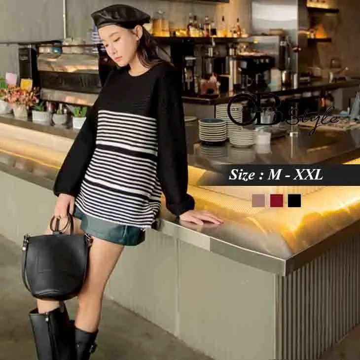 Comfortable Men's Cotton SweatersLOOSE FIT KNIT LONG SLEEVE TOP