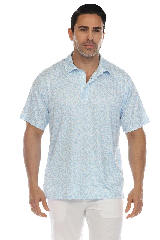 Men's Shirts for Outdoor ActivitiesCasual Dry-Fit Polo Shirt Floral Print
