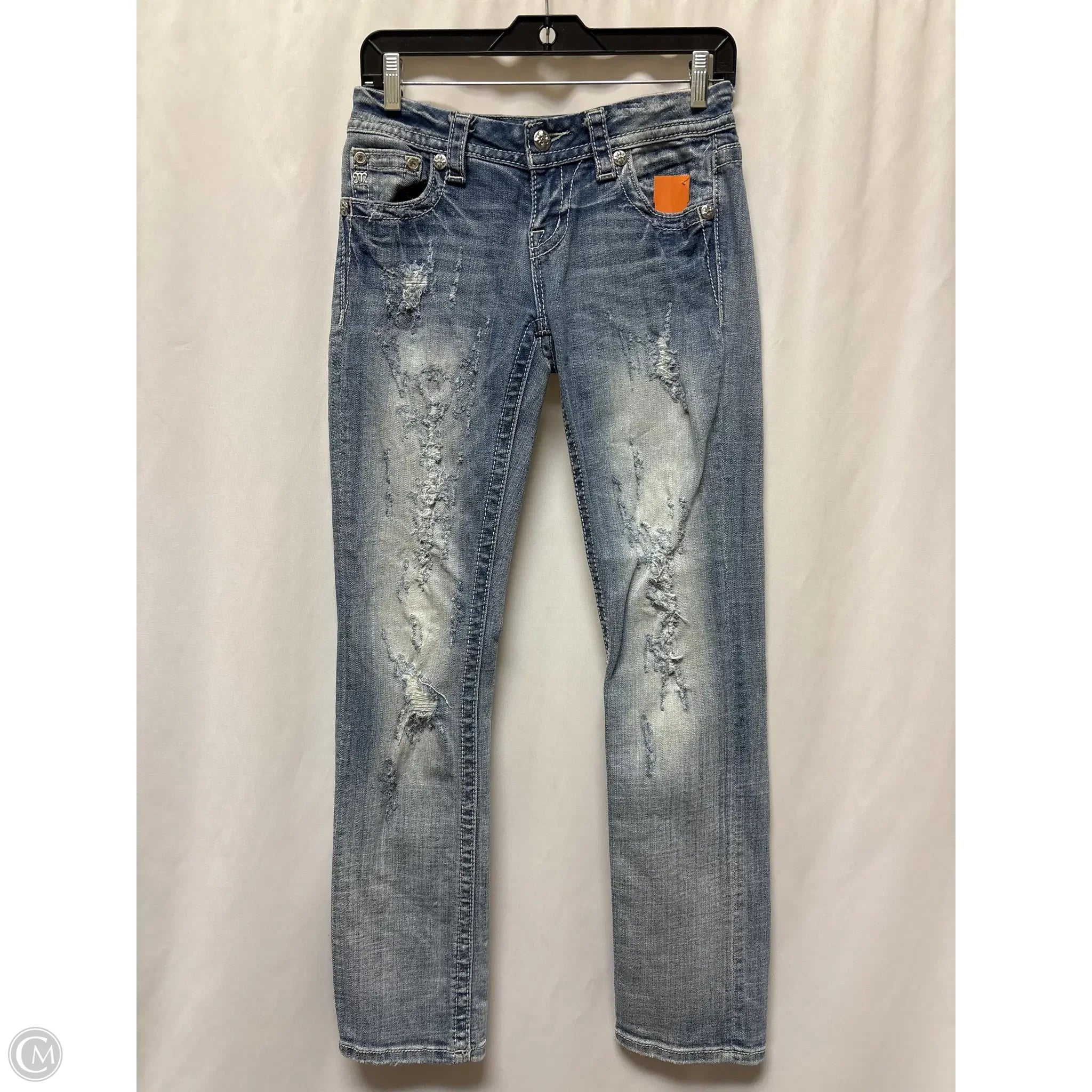 Yoked Back Men's JeansJeans Skinny By Miss Me In Blue Denim, Size: 2