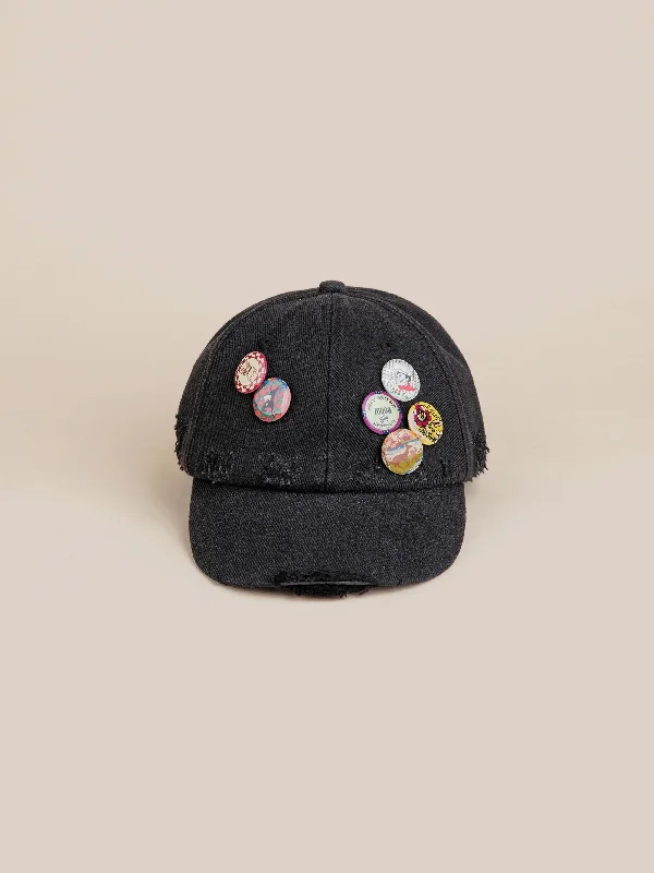 Trendy SnapbacksDistressed Pin Cap