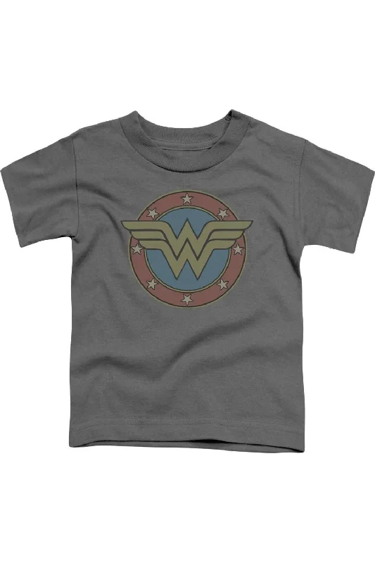 Men's Shirts with Pocket SquaresDC Comics Wonder Woman Vintage Emblem Short Sleeve Juvenile Tee / T-Shirt Men's Shirts with Pocket SquaresDC Comics Wonder Woman Vintage Emblem Short Sleeve Juvenile Tee / T-Shirt