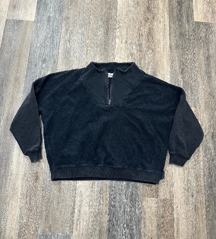 Men's Hoodies with Military InfluenceSweatshirt Collar By Lily & Lottie In Black, Size: S
