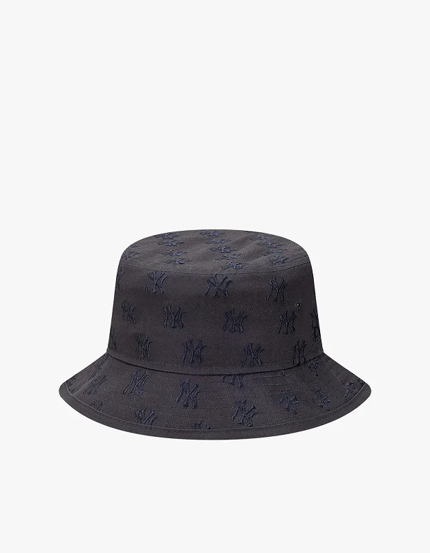 Designer Trucker HatsNew York Yankees Monogram Bucket Hat - Faded Black