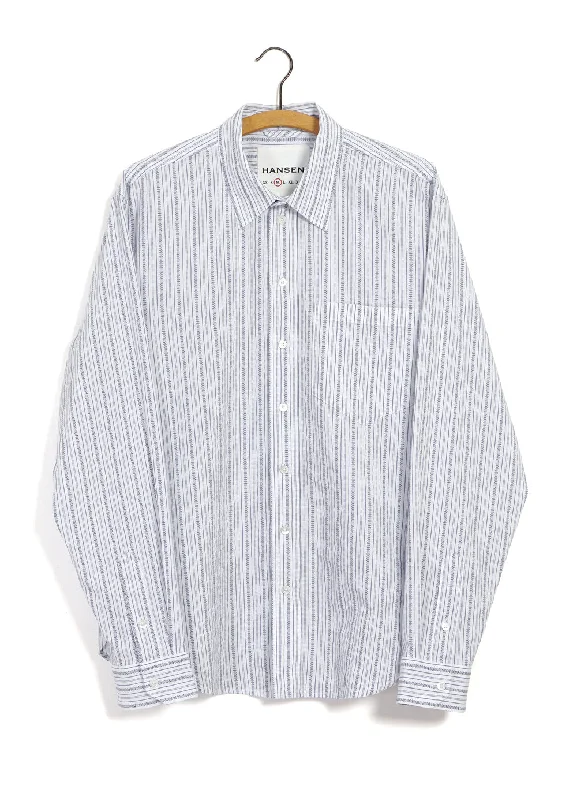 Men's Floral Print Shirts for Spring and SummerRAYMOND 29-46-3 | Relaxed Classic Striped Shirt | Agadir Blue Men's Floral Print Shirts for Spring and SummerRAYMOND 29-46-3 | Relaxed Classic Striped Shirt | Agadir Blue