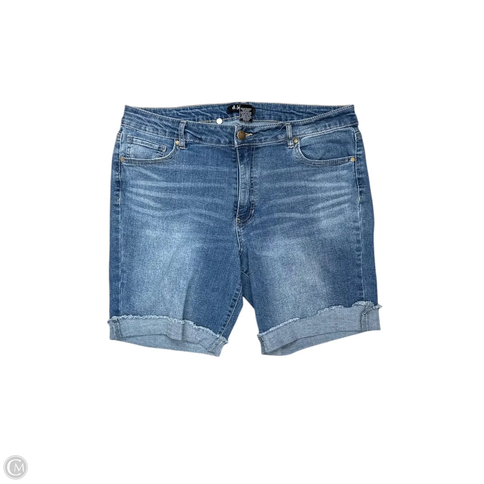 Comfortable Men's JeansShorts By D Jeans In Blue Denim, Size: 16