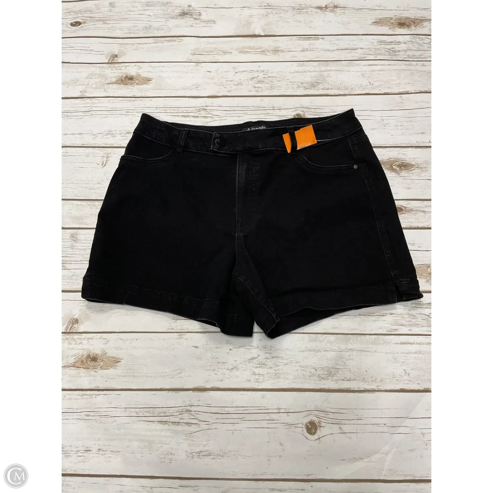 Relaxed-Fit Men's JeansShorts By D Jeans In Black Denim, Size: 16