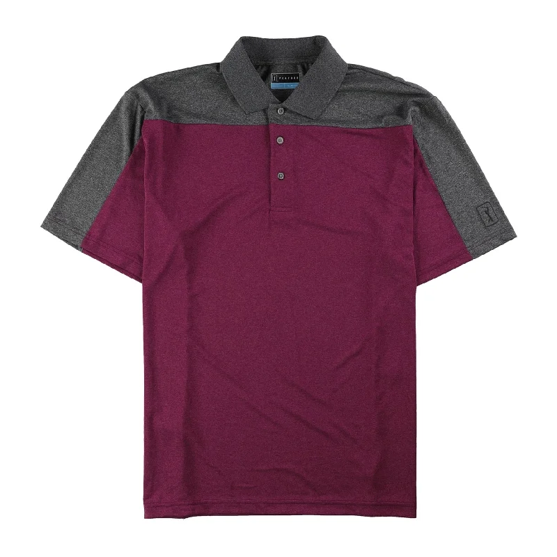 Men's Shirts with Convertible CollarsPGA Tour Mens Motionflux Block Rugby Polo Shirt, Purple, X-Large Men's Shirts with Convertible CollarsPGA Tour Mens Motionflux Block Rugby Polo Shirt, Purple, X-Large