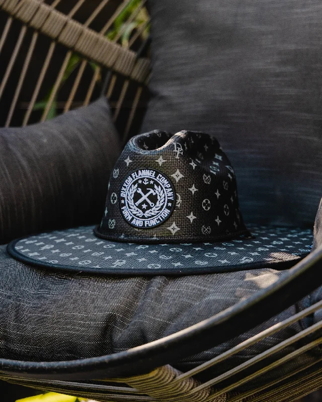Trendy Work HatsBougie Straw Sun Hat - Black & Gray