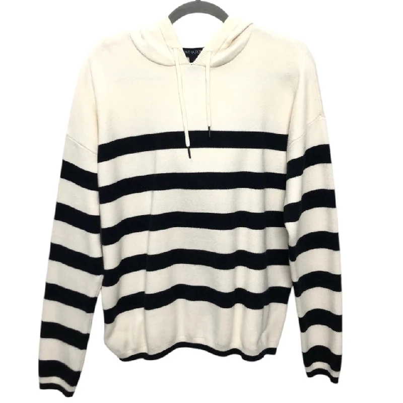 Men's Hoodies with Built-In HeadphonesSweatshirt Hoodie By Cynthia Rowley In Black & Cream, Size:M Men's Hoodies with Built-In HeadphonesSweatshirt Hoodie By Cynthia Rowley In Black & Cream, Size:M
