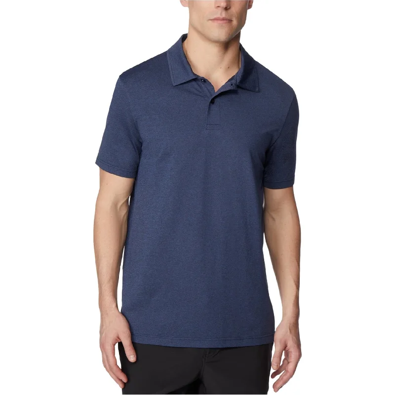 Striped Men's Tops32 Degrees Mens Techno Rugby Polo Shirt, Blue, Small