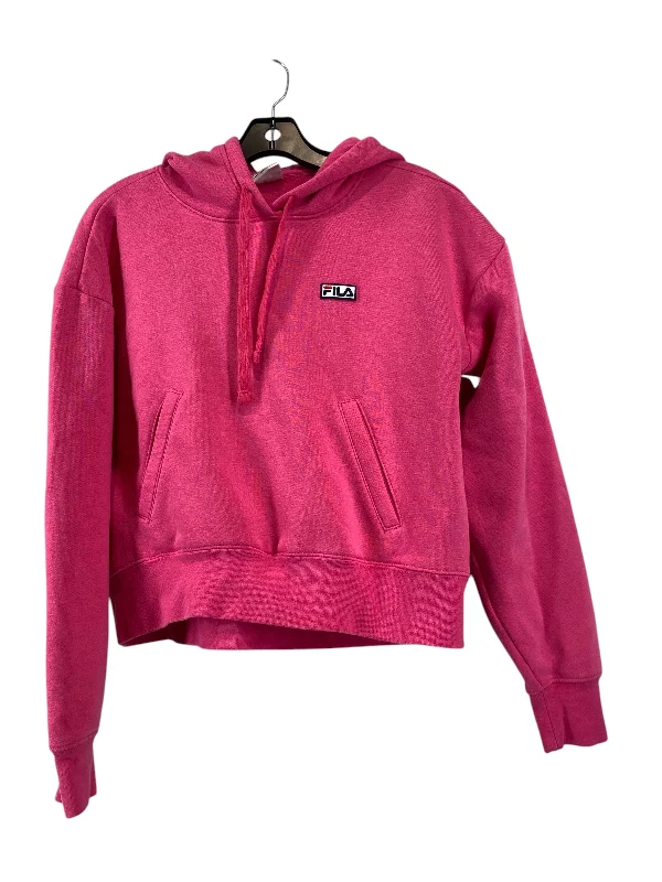 Men's Hoodies with Quick-Dry FabricAthletic Sweatshirt Hoodie By Fila In Pink, Size: S Men's Hoodies with Quick-Dry FabricAthletic Sweatshirt Hoodie By Fila In Pink, Size: S