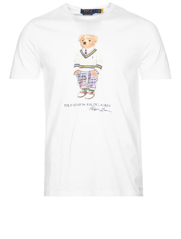 Men's Unique and Designer TopsPolo Bear Tie-Dye T-Shirt White