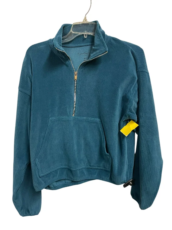 Men's Hoodies for Tall MenSweatshirt Collar By Jessica Simpson In Teal, Size: M