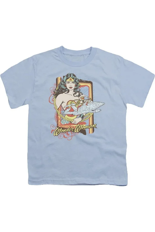 Men's Shirts with Contrast StitchingDC Comics Invisible Jet Short Sleeve Youth Tee / T-Shirt Men's Shirts with Contrast StitchingDC Comics Invisible Jet Short Sleeve Youth Tee / T-Shirt