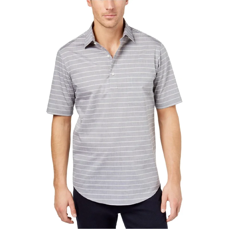 Men's Shirts with Logo EmbossmentsClub Room Mens Popover Rugby Polo Shirt