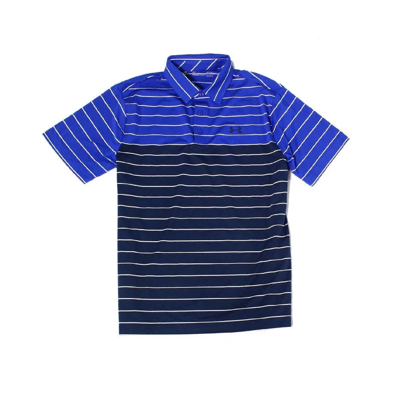 Men's Shirts with Hidden ButtonsUnder Armour Mens Pinstripe Rugby Polo Shirt, Blue, Medium Men's Shirts with Hidden ButtonsUnder Armour Mens Pinstripe Rugby Polo Shirt, Blue, Medium