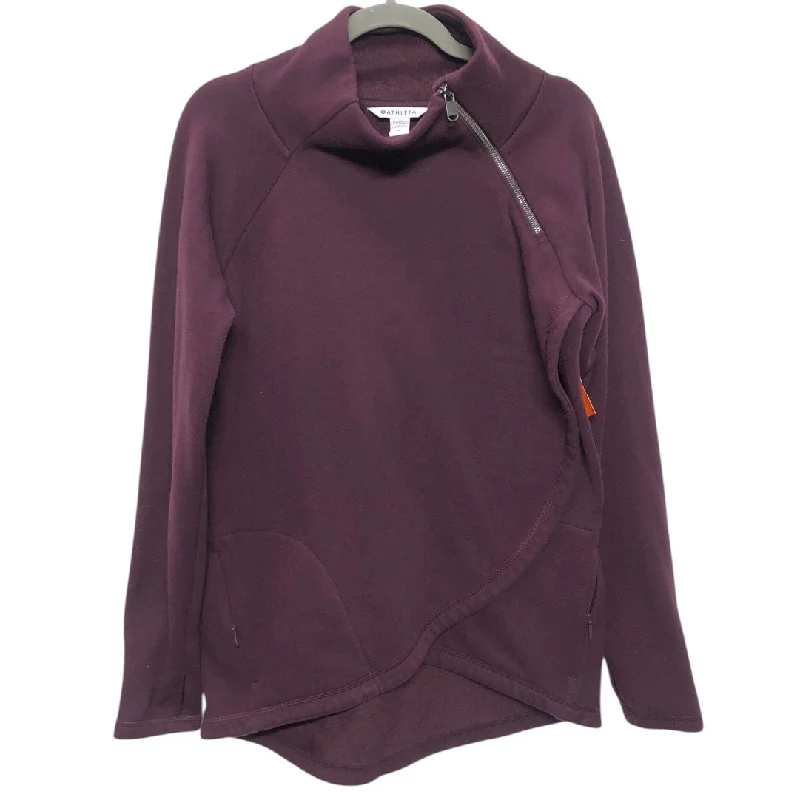 Designer Men's Hoodie JacketsAthletic Sweatshirt Collar By Athleta In Purple, Size:M Designer Men's Hoodie JacketsAthletic Sweatshirt Collar By Athleta In Purple, Size:M