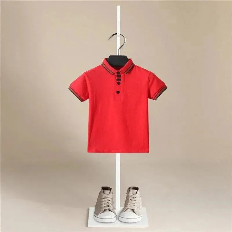 Men's Shirts with Double-Breasted DesignsPolo T-Shirt For Kids