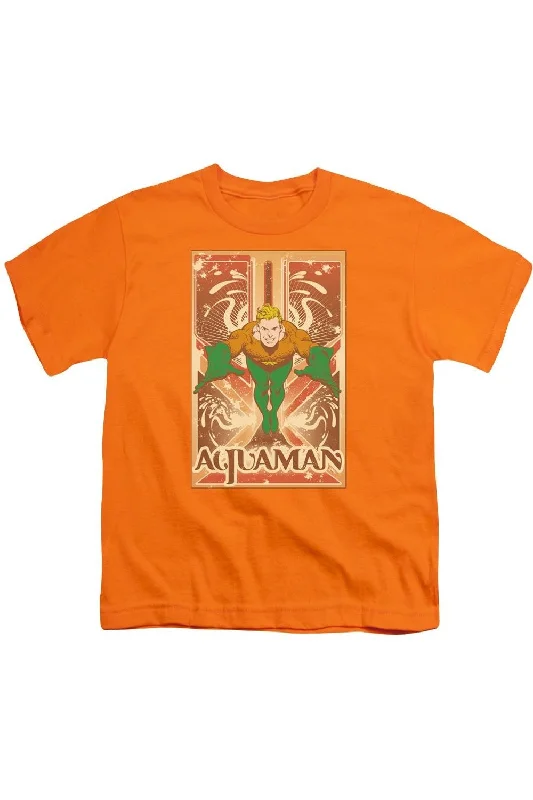 Men's Shirts for Beach OutingsDC Comics Aquaman Aquaman Short Sleeve Youth Tee / T-Shirt Men's Shirts for Beach OutingsDC Comics Aquaman Aquaman Short Sleeve Youth Tee / T-Shirt