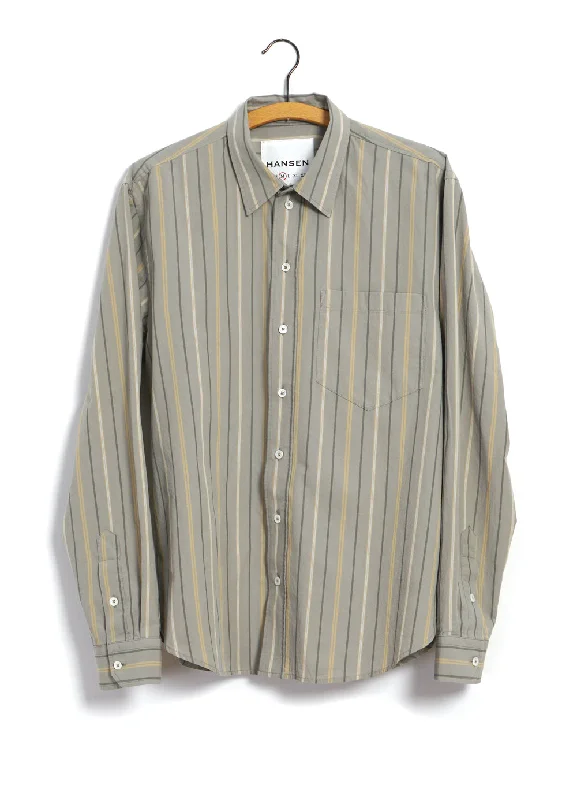 Men's Designer Dress Shirts for High-End FashionRAYMOND | Relaxed Classic Shirt | Khaki Stripes Men's Designer Dress Shirts for High-End FashionRAYMOND | Relaxed Classic Shirt | Khaki Stripes