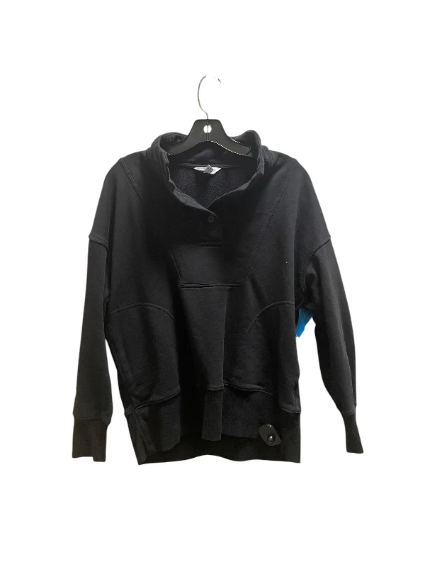 Designer Men's Hoodie JacketsSweatshirt Collar By Time And Tru In Black, Size: M