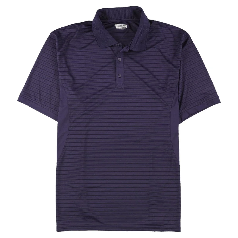 Layered Men's VestsONTOUR Mens Stripe Rugby Polo Shirt, Purple, Medium