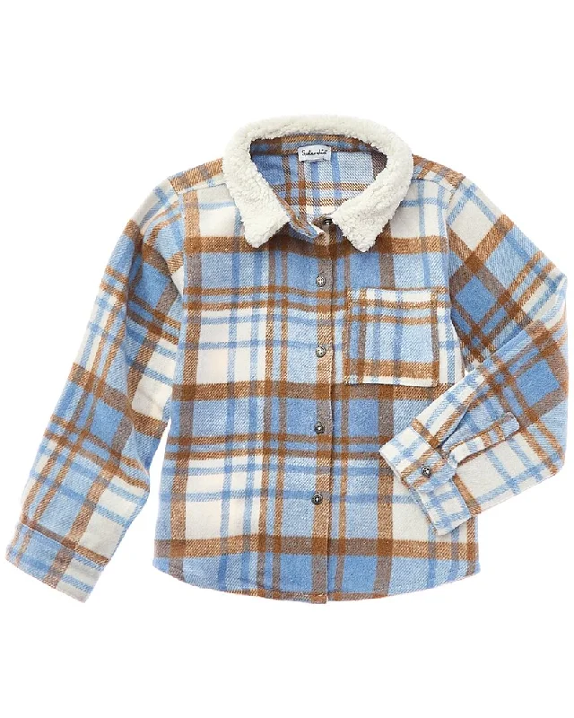 Men's Performance Shirts for Active LifestylesSplendid Sherpa Collar Flannel Shacket Men's Performance Shirts for Active LifestylesSplendid Sherpa Collar Flannel Shacket