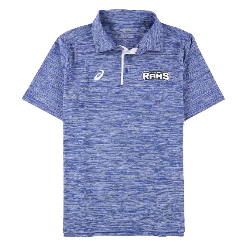 Men's Shirts with Patchwork PatternsASICS Mens Highland Rams Rugby Polo Shirt, Blue, Large Men's Shirts with Patchwork PatternsASICS Mens Highland Rams Rugby Polo Shirt, Blue, Large