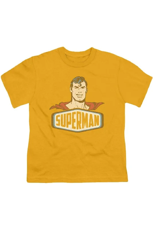 Solid-Colored Men's ShirtsDC Comics Superman Sign Short Sleeve Youth Tee / T-Shirt
