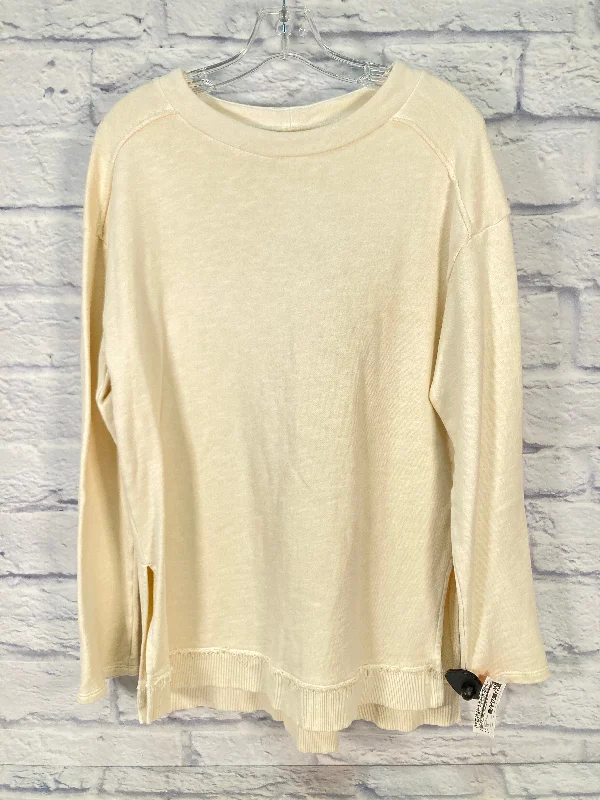 Essential Men's Sports HoodiesSweatshirt Crewneck By Pilcro In Cream, Size: M