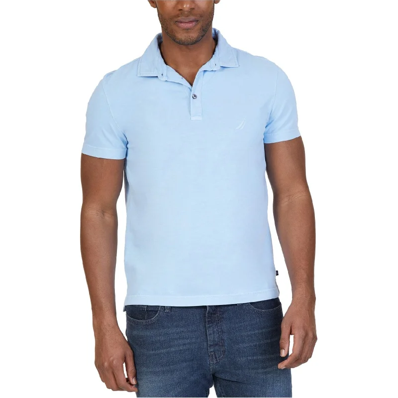 Men's Shirts with Graphic PrintsNautica Mens Classic Rugby Polo Shirt, Blue, Small