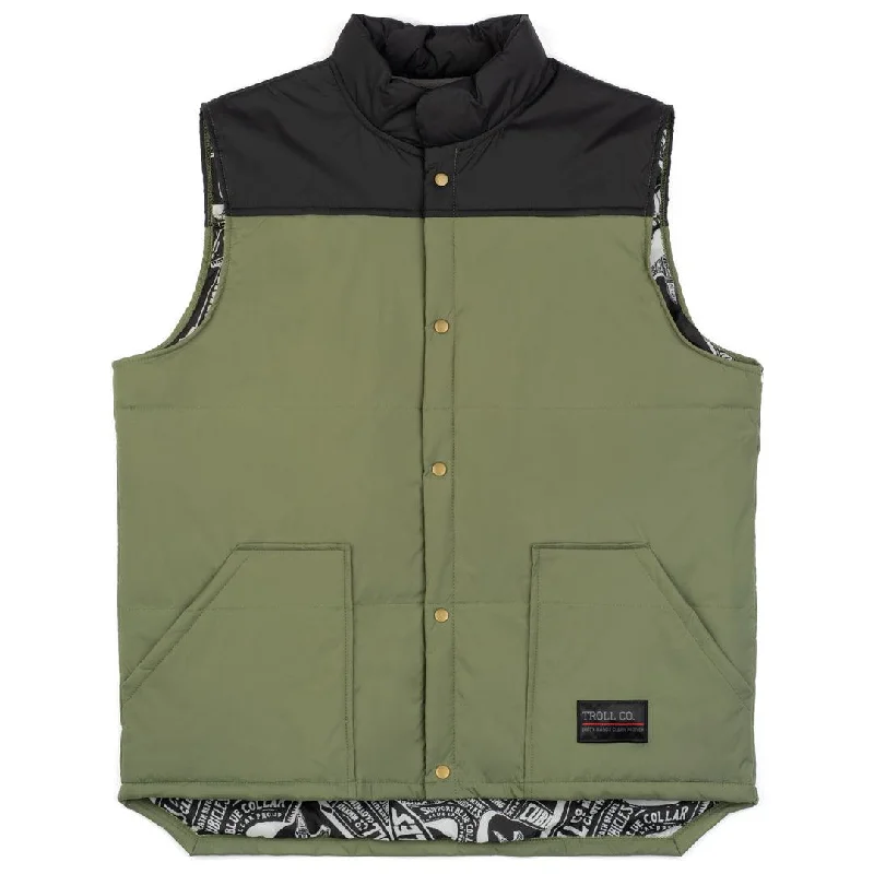 Men's Coats with HoodsRedford Vest: Black + Military Green