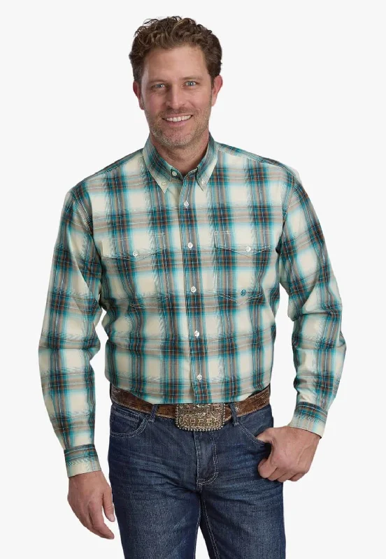 Men's Machine-Washable Shirts for ConvenienceRoper Mens Amarillo Collection Plaid Long Sleeve Shirt Men's Machine-Washable Shirts for ConvenienceRoper Mens Amarillo Collection Plaid Long Sleeve Shirt
