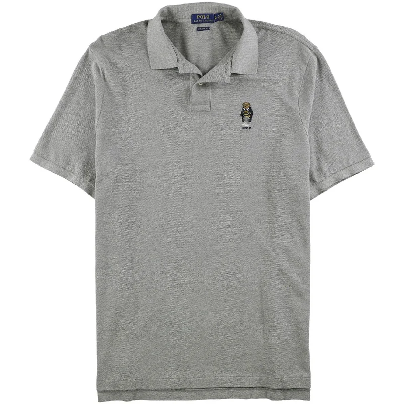 Men's Shirts with Surplice HemlinesRalph Lauren Mens Bear Rugby Polo Shirt, Grey, Medium Men's Shirts with Surplice HemlinesRalph Lauren Mens Bear Rugby Polo Shirt, Grey, Medium