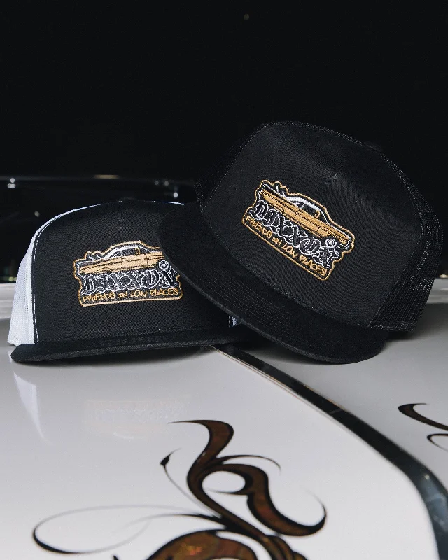 Big Size Fedora HatsLow Places Hydraulic Flat Bill Trucker Snapback - Gold