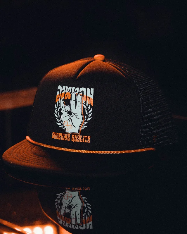 Customized Trucker HatsShocker Flat Bill Foam Trucker Snapback