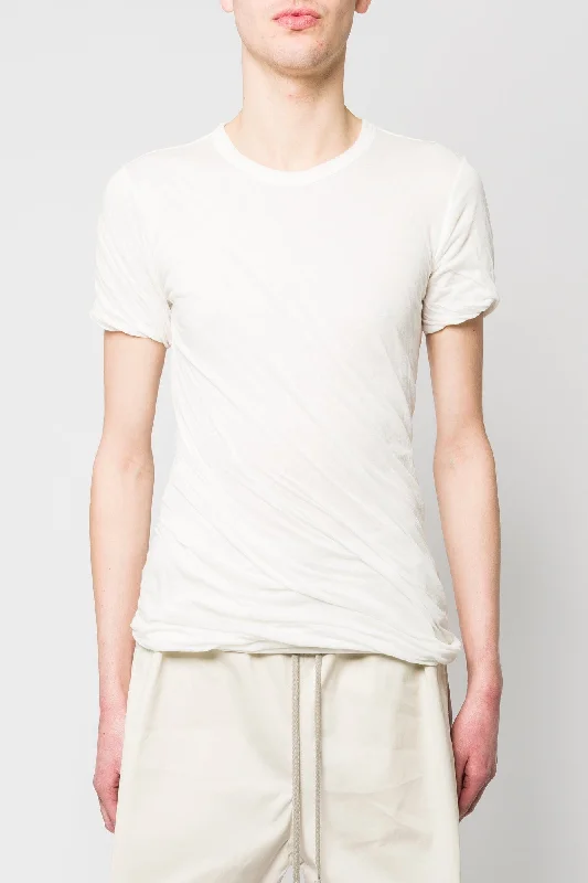 Fashionable Men's Denim JacketsRick Owens Double SS T in Milk SS25