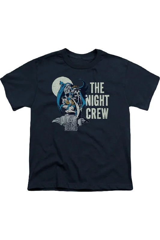 Men's Shirts with Elastic WaistbandsDC Comics Night Crew Short Sleeve Youth Tee / T-Shirt Men's Shirts with Elastic WaistbandsDC Comics Night Crew Short Sleeve Youth Tee / T-Shirt