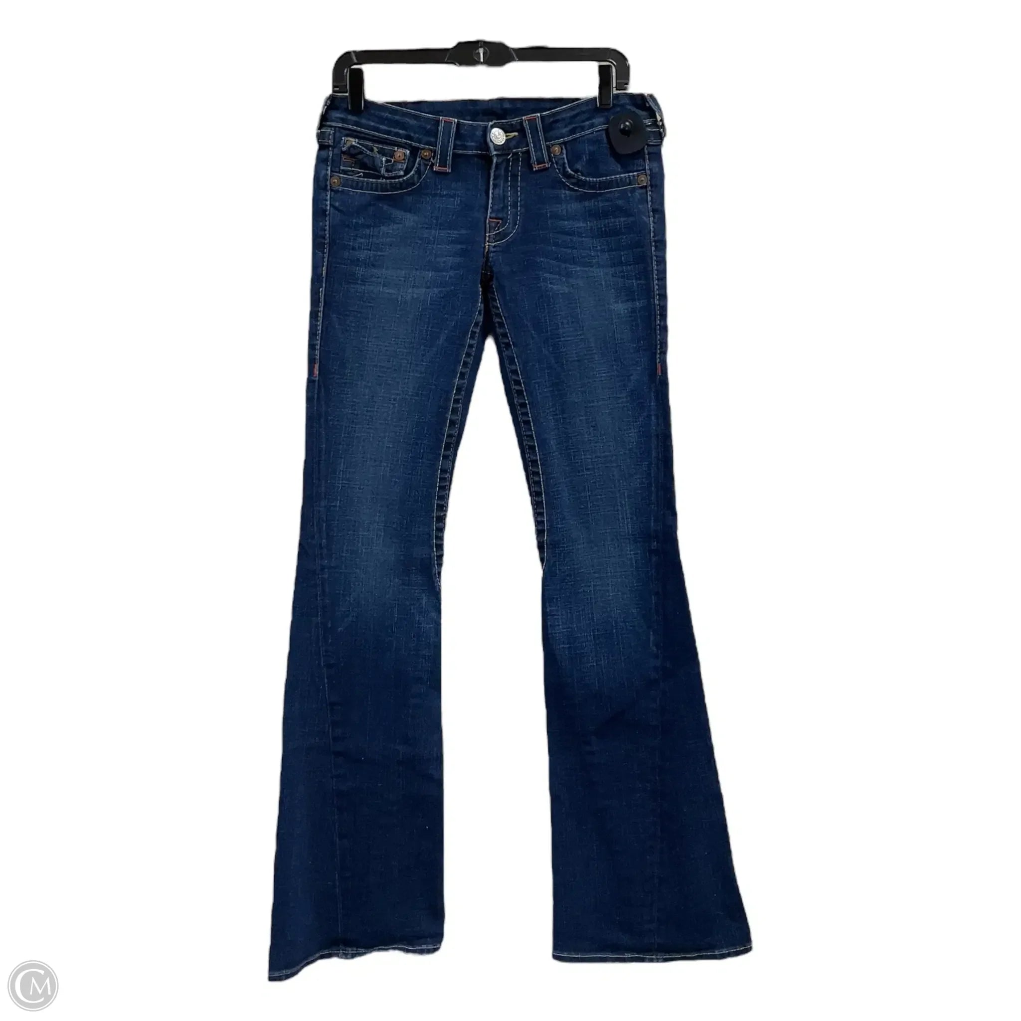 Men's Jeans with Elastic WaistbandsJeans Flared By True Religion In Blue Denim, Size: 8 Men's Jeans with Elastic WaistbandsJeans Flared By True Religion In Blue Denim, Size: 8