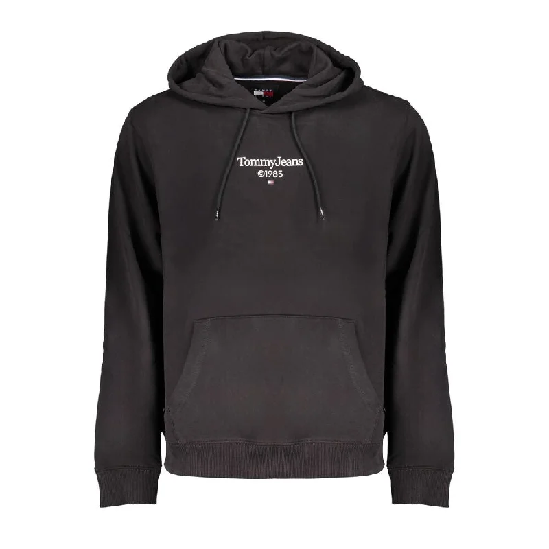 Men's Sweaters with Hoods and DrawstringsTommy Hilfiger Black Cotton Men's Sweater