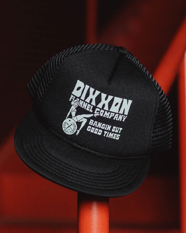Lightweight Baseball CapsBangin’ Out the Good Times Flat Bill Foam Trucker Snapback