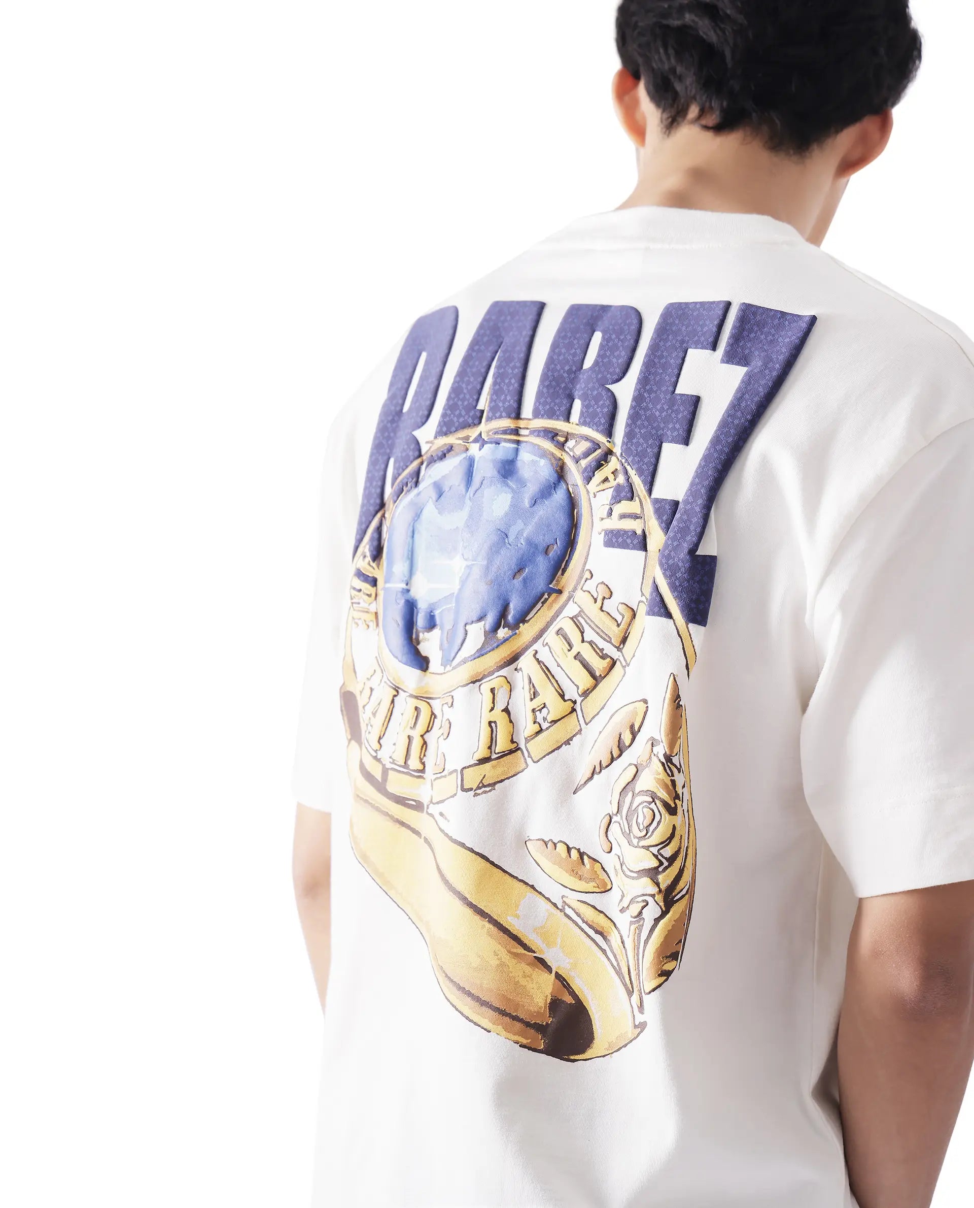 Solid-Colored Men's ShirtsRare Rabbit Men Blin Off White Cotton Fabric Short Sleeve Crew Neck Oversized Fit Graphic Back Print T-Shirt Solid-Colored Men's ShirtsRare Rabbit Men Blin Off White Cotton Fabric Short Sleeve Crew Neck Oversized Fit Graphic Back Print T-Shirt